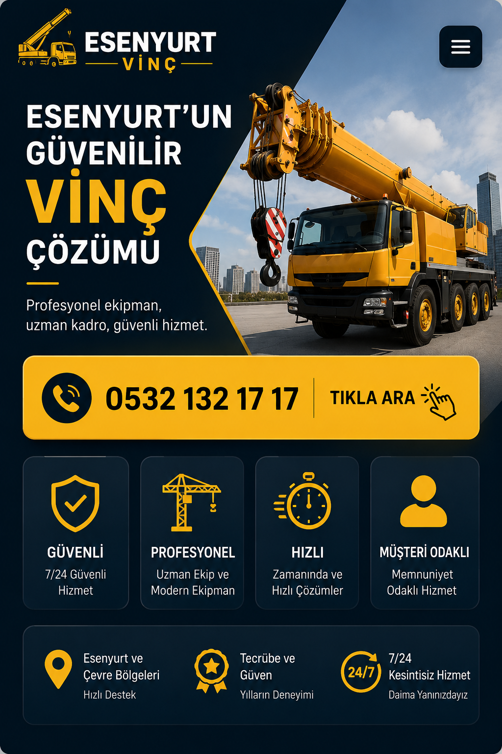 Profesyonel vinç filosu